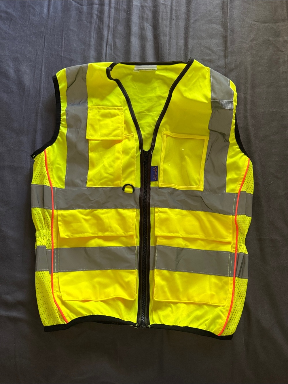Women's High-Visibility Yellow Safety Vest with Reflective Striping